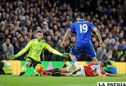 Diego Costa, en la acción previa a la conquista 
