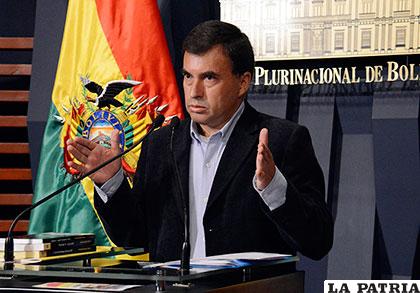El ministro de la Presidencia, Juan Ramón Quintana /abi.bo