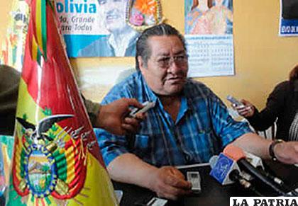 Braulio Rocha, dirigente gremialista fue detenido por su supuesta participación en el incendio de la alcaldía de El Alto /ARCHIVO la-razon.com
