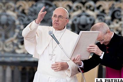 El Papa Francisco, durante la segunda audiencia general jubilar en el Vaticano