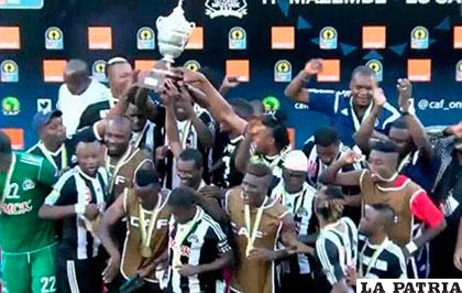 El festejo de los jugadores de Mazembe