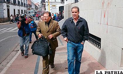 Méndez se presentó ante la Fiscalía en Sucre /APG