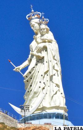Alcaldía realizará trabajos preventivos para conservar monumento escultórico de la Virgen del Socavón