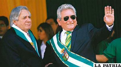 Rubén Costas (der), gobernador de Santa Cruz y Percy Fernández (izq), alcalde cruceño /eldeber.com.bo