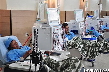 Pacientes en proceso de hemodiálisis en el Hospital General 