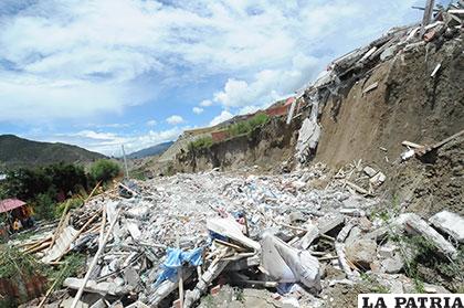 Deslizamientos en Jupapina, Mallasa, al Sur de La Paz /APG