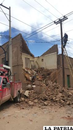 Así quedó la vivienda luego del impacto