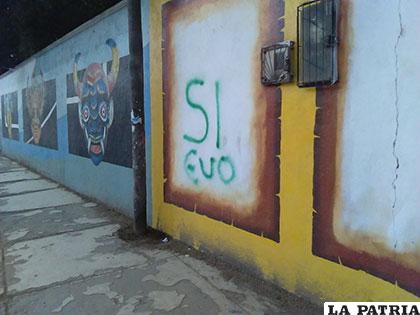 Uno de los sectores afectados en el mural de la avenida España
