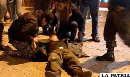 El sargento Apaza fue baleado en cumplimiento de su deber /ANF/Archivo