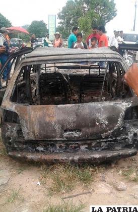 El motorizado quedó convertido en chatarra