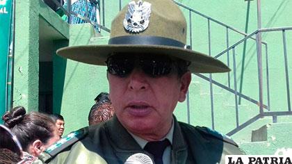 El coronel Manuel Zambrana, director de Tránsito El Alto, dio el informe /ERBOL