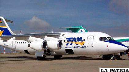 TAM sigue las normas para ser una aerolínea comercial /ANF