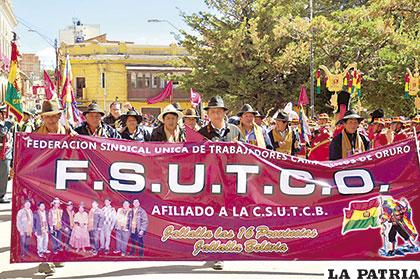 La Federación Sindical ?nica de Trabajadores Campesinos de Oruro, en la efeméride departamental