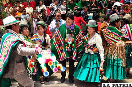 El Presidente Evo Morales estuvo presente en la Anata Andina