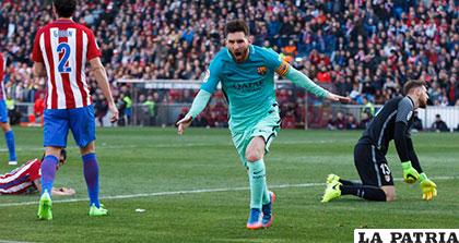 Messi le dio el triunfo al Barcelona sobre el Atlético de Madrid