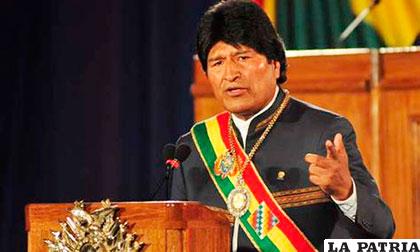 El Presidente del Estado, Evo Morales /LA RAZON