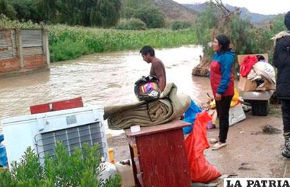 Desborde del río Tupiza en el municipio del mismo nombre dejó varias familias afectadas /La Razón