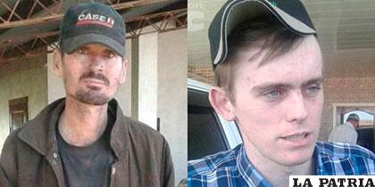 Franz Hiebert, de 32 años, y Bernard Blatz, de 22 años, ambos de origen mexicano