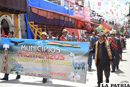 Representantes de los tres municipios fronterizos del departamento