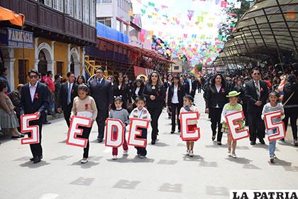 Servicio Departamental de Gestión Social, encabezado por seis valientes niñas y niños