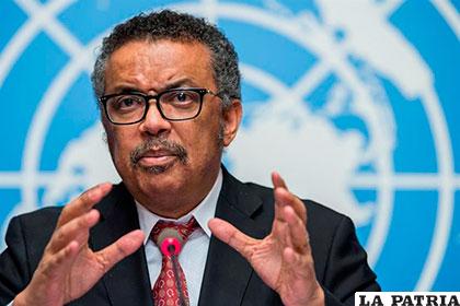 El director general de la OMS, Tedros Adhanom Ghebreyesus