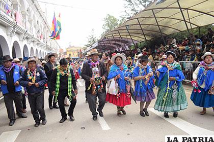 Autoridades campesinas en la Anata Andina
