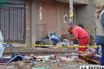 La explosión del sábado 10 de febrero dejó ocho personas fallecidas, por lo que Rocabado comprometió la ayuda a los damnificados