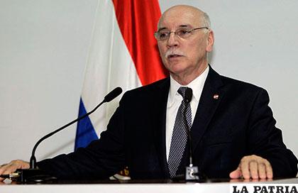 El ministro de Relaciones Exteriores paraguayo, Eladio Loizaga