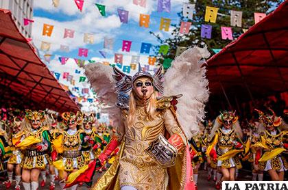 Las china diablas dirigidas por el Arcángel Miguel, Carnaval 2018