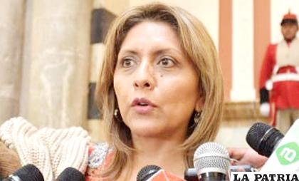 Exministra Gisela López /comunicacion.gob.bo