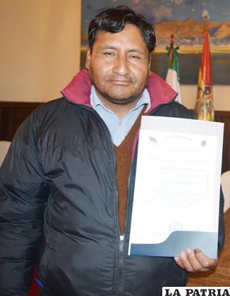 El presidente de la asociación de fútbol, Mario Villarpando / ALEX ZAMBRANA LA PATRIA