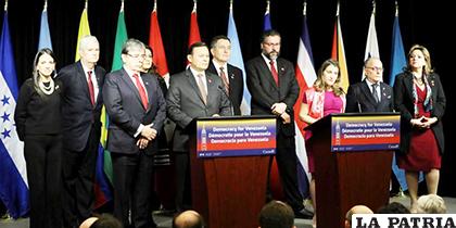 En la declaración final, el Grupo de Lima reiteró su 