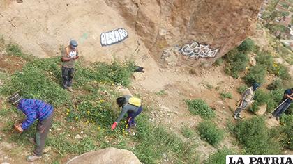 Los escaladores realizaron un trabajo 