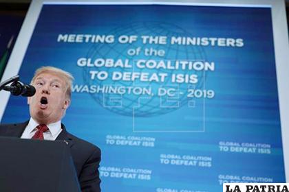 El califato del EI ha sido diezmado, mencionó Trump / EFE