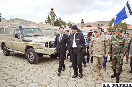 El Presidente Evo Morales estuvo en la entrega /LA PATRIA