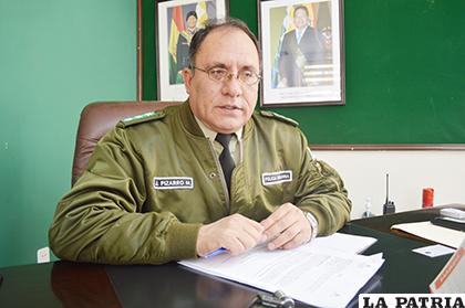 El nuevo comandante Departamental de Policía en Oruro, coronel Jorge Pizarro /LA PATRIA