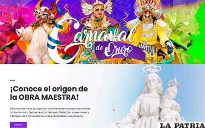 Página web del Carnaval de Oruro ya no funcionará /LA PATRIA