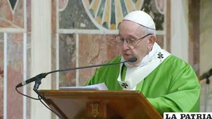 El Papa Francisco durante su discurso de clausura de la histórica cumbre vaticana