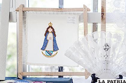 Una creación artesanal de la Virgen de Caacupé de ñanduti /media.ultimahora.com
