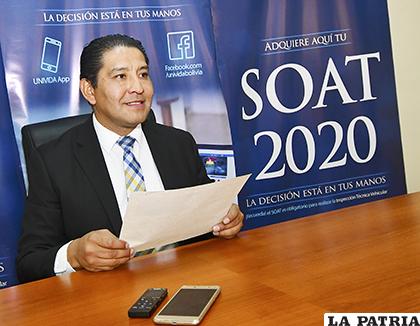 Burgoa, informó este lunes sobre 888 accidentes que se registraron a nivel nacional en el primer mes del 2020 /APG