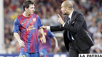 Guardiola dirigió a Messi en el Barcelona durante cuatro años (2008-2012) /ES DEPORTE