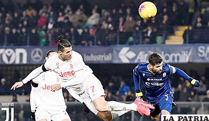 Cristiano anotó para Juventus pero no le alcanzó para revertir ante el Verona /eldictamen.mx