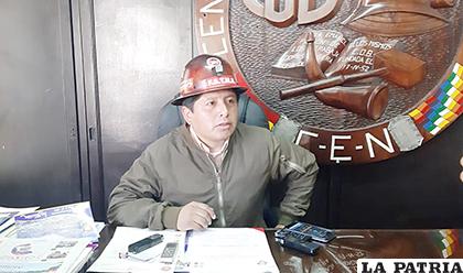 El ejecutivo de la Central Obrera Boliviana (COB), Juan Carlos Huarachi /ERBOL
