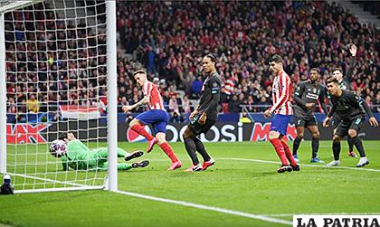 Saúl ?íguez anotó el gol para el triunfo del Atlético ante el Liverpool 
/ as.com
