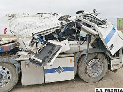Así quedó el vehículo tras el accidente /LA PATRIA