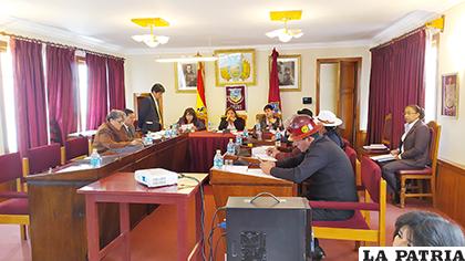 El Concejo en el momento de la deliberación de la ley /LA PATRIA