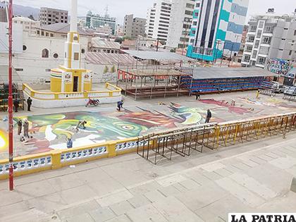 La Avenida Cívica empieza a tener bastante colorido / LA PATRIA