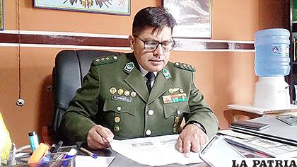 Coronel Rubén Serrudo Saavedra, nuevo director departamental de Tránsito /LA PATRIA 
