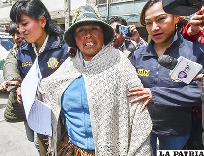 La exejecutiva de las Bartolinas de La Paz y excandidata del MAS a la Gobernación, Felipa Huanca /APG
