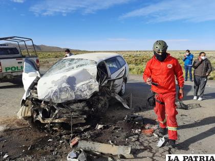 La vagoneta de servicio particular quedó inutilizable /LA PATRIA